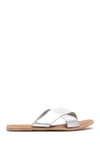 Coconuts By Matisse Pebble Slide Sandal In Silver Leather