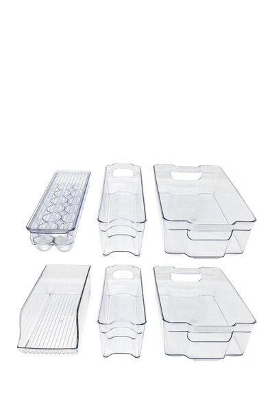 Sorbus 6-piece Refrigerator & Freezer Organizer Bins In Clear