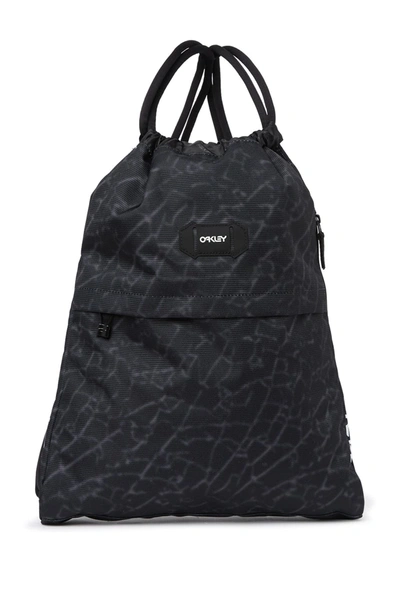Oakley Street Satchel Drawstring Bag In Black/grey