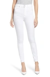 7 For All Mankind Braided-seam Ankle Skinny Jeans In Clean White In Luxe White