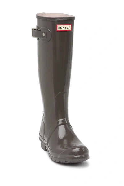 Hunter Original High Gloss Waterproof Boot In Seep