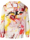 Ports V Graffiti-print Pullover Jacket In White