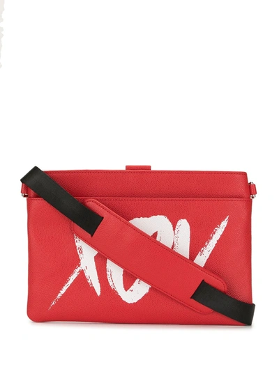 Ports V Graphic-print Crossbody Bag In Red