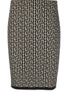 BALMAIN MONOGRAM JACQUARD SKIRT