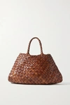 DRAGON DIFFUSION SANTA CROCE SMALL WOVEN LEATHER TOTE