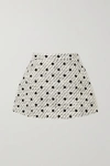 Valentino Layered Polka-dot Wool-blend Tweed Shorts In White