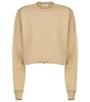 THE FRANKIE SHOP DRAWSTRING COTTON TERRY SWEATSHIRT,P00540703