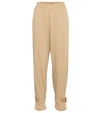 THE FRANKIE SHOP CUFFED COTTON TERRY SWEATPANTS,P00540707