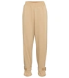 The Frankie Shop Womens Camel Relaxed-fit Cotton-jersey Jogging Bottoms M In Beige
