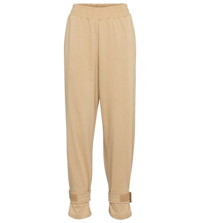 The Frankie Shop Womens Camel Relaxed-fit Cotton-jersey Jogging Bottoms M In Beige