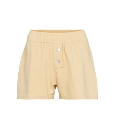 Live The Process Cashmere-blend Shorts In Yellow