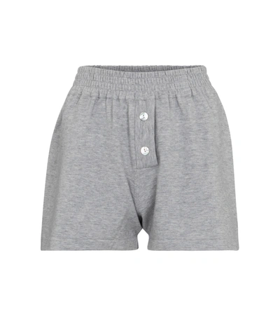 Live The Process Cashmere-blend Shorts In Grey