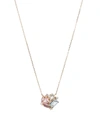 SUZANNE KALAN BLOSSOM 14KT GOLD NECKLACE WITH DIAMONDS, AMETHYST, TOPAZ AND ROSE DE FRANCE,P00546556