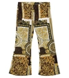 VERSACE BAROCCO PATCHWORK FLARED PANTS,P00533764