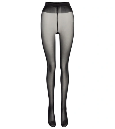 Wolford Individual Gobi 10 Denier Tights In Black