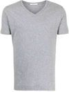 Adam Lippes V-neck Cotton T-shirt In Grey