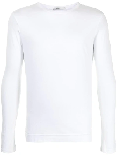 Adam Lippes Long-sleeved Cotton T-shirt In White