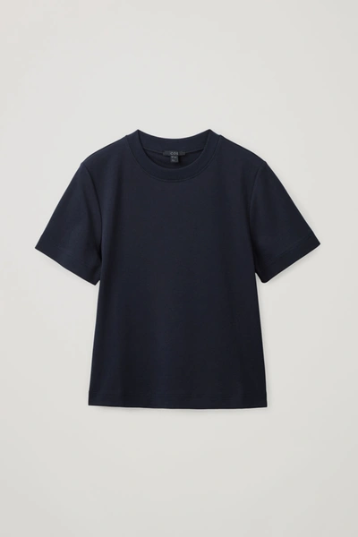 Cos Regular-fit Heavyweight T-shirt In Blue
