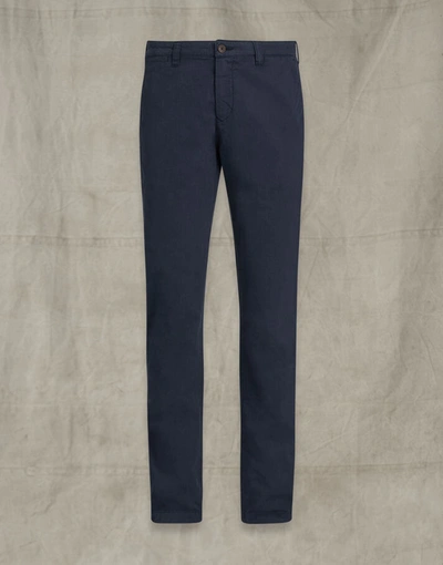 Belstaff Longton Slim-fit Cotton-corduroy Trousers In Blue