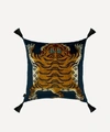House Of Hackney Saber Large Velvet Midnight Cushion In Midnight
