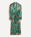 LIBERTY WOMEN'S DESERT ROSE SILK SATIN LONG dressing gown,000723008