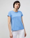 Lafayette 148 Modern Short-sleeve Cotton Jersey Tee In Bluebell