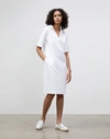 Lafayette 148 Plus-size Andie Dress In Punto Milano In White