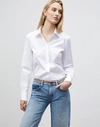 LAFAYETTE 148 PLUS-SIZE WRIGHT SHIRT IN ITALIAN STRETCH COTTON