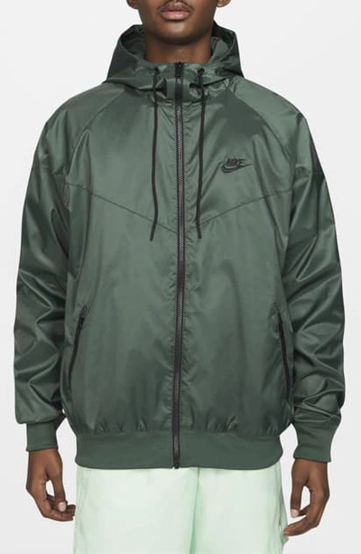 Nike Sportswear Windrunner Jacket In Galactic Jade/ Black