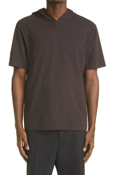 Bottega Veneta Hooded Short-sleeve T-shirt In Neutrals