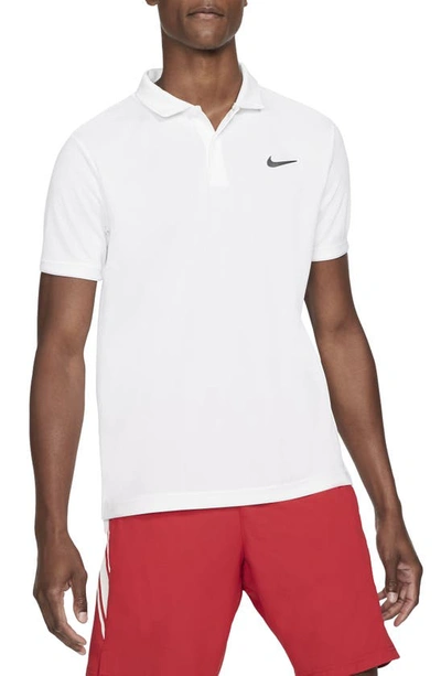 Nike Court Dri-fit Victory Polo In White,black