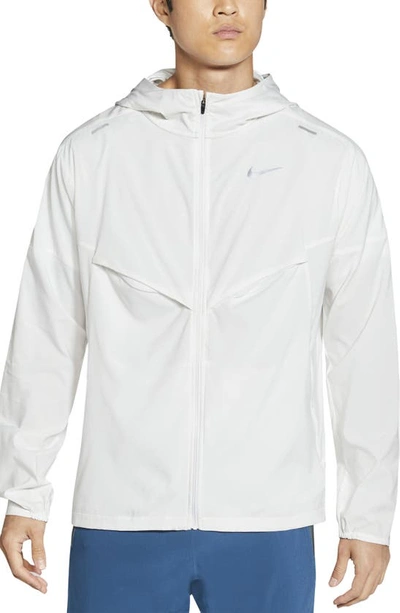 Nike Men's Windrunner Running Jacket In White/reflective Silver
