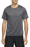 Nike Rise 365 Run Division Men's Short-sleeve Running Top In Black/iron Grey