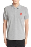 COMME DES GARÇONS STRETCH HEART FACE POLO,AZ-T232-051