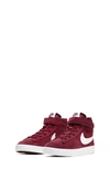 Nike Kids Burgundy Suede Blazer Mid '77 Sneakers In Team Red/team Red/black/white