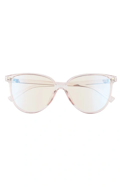 Le Specs Eternally 57mm Blue Light Blocking Glasses In Pink