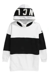 Moncler Little Girl's & Girl's Contrast Hoodie In 090 White W Black
