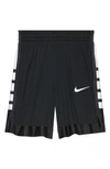 Nike Kids' Elite Basketball Shorts In Black/ White