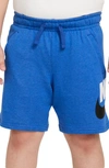Nike Sportswear Club Big Kids' (boys') Shorts (extended Size) In Blue/gray