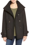 Thread & Supply Double Breasted Peacoat In Black