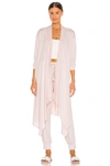 1.state Open-front Maxi Cardigan Sweater In Pink Cloud Heather