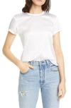 Atm Anthony Thomas Melillo Silk Blend Crewneck T-shirt In White