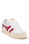 Gola Grandslam Trident Sneaker In White/d Red/mar Blue
