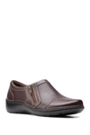 Clarks Women's Cora Giny Loafer In Dark Brown Tumbled In Dark Brn T