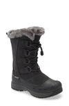 Baffin Chloe Waterproof Winter Boot With Faux Fur Trim In Charcoal