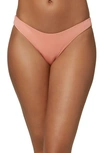 O'neill O'neil Juniors' Saltwater Solids Rockley Cheeky Bikini Bottoms Women's Swimsuit In Canyon Clay