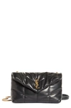 Saint Laurent Lou Puffer Medium Ysl Shoulder Bag In Quilted Leather In Nero