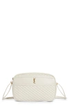 Saint Laurent Matelassé Leather Camera Bag In Crema Soft