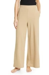L'agence Campbell Stretch Cotton And Modal-blend Wide-leg Pants In Camel