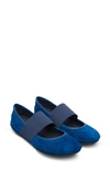 Camper Right Nina Leather Ballerina Flat In Navy/ Navy/ Navy